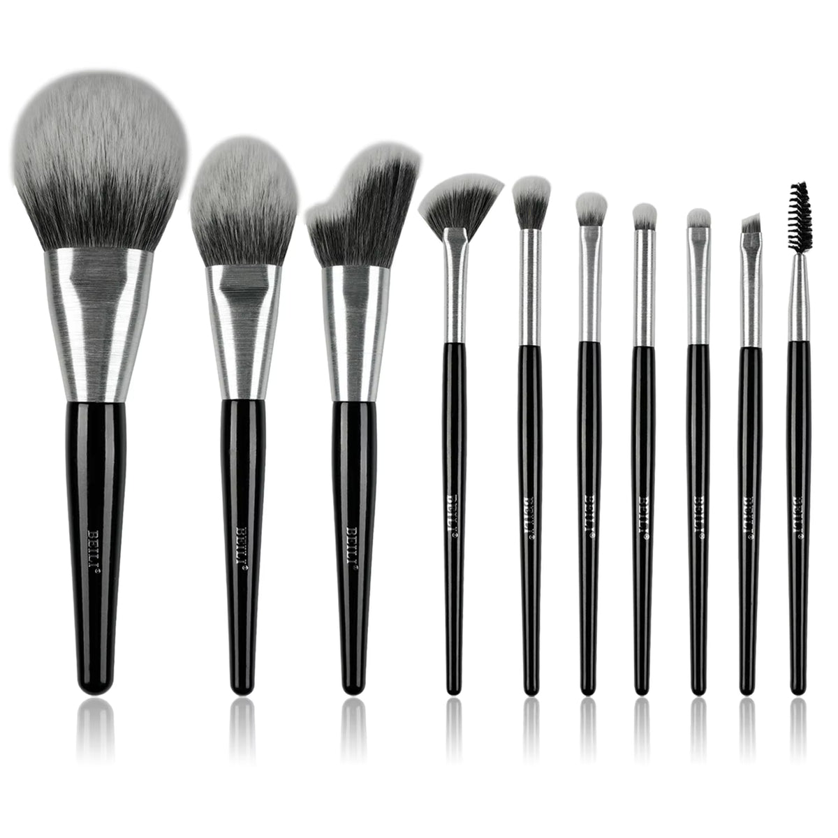 High-quality Makeup Brushes With Wooden Handles, Premium Natural 10pcs Makeup Brushes.